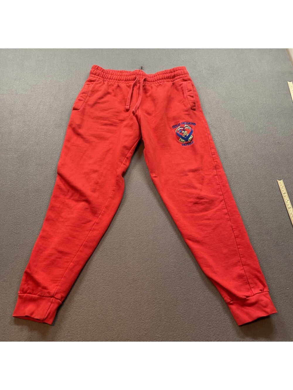 Women’s red sweatpants w/elasti waistband & drawstring by Smart Blanks size L